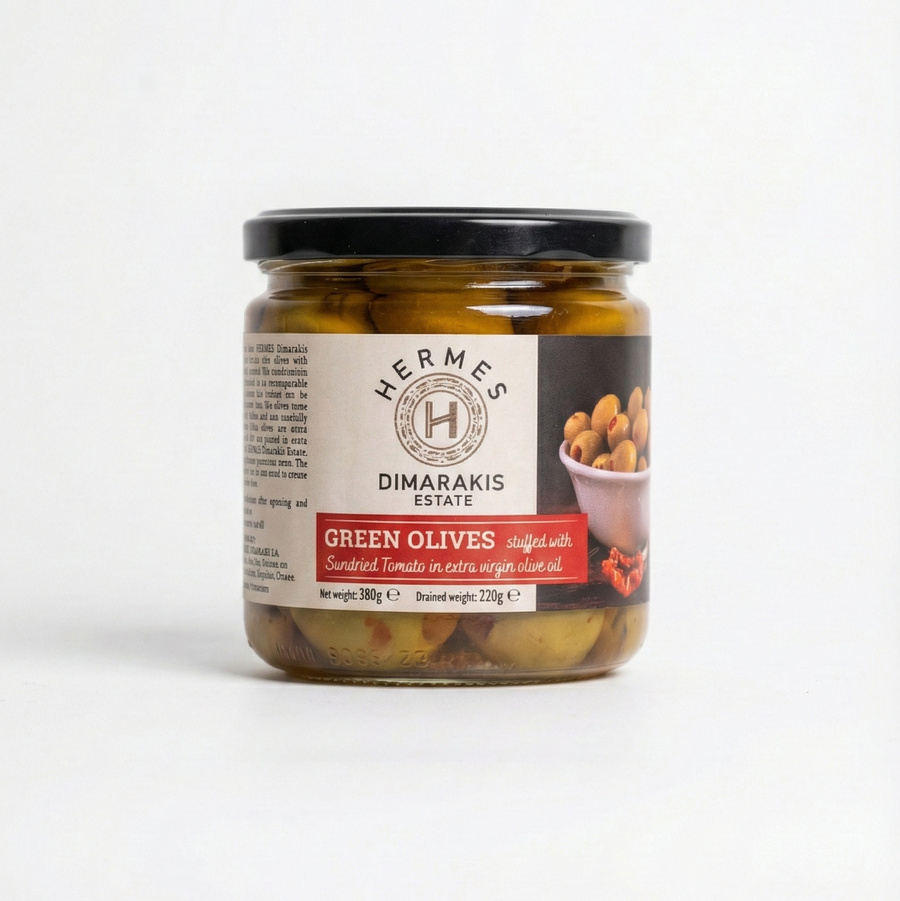 Gröna oliver - fyllda med soltorkade tomater