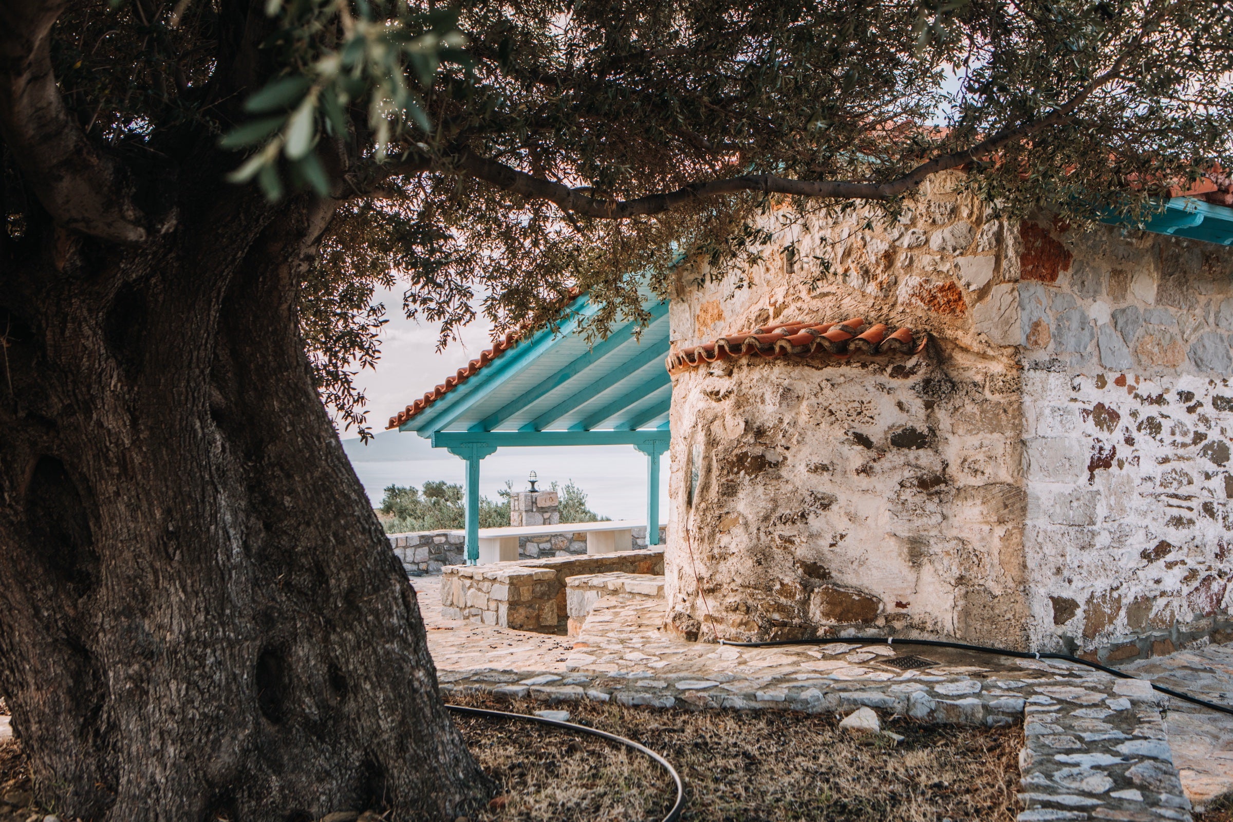 Traditional stone estate building