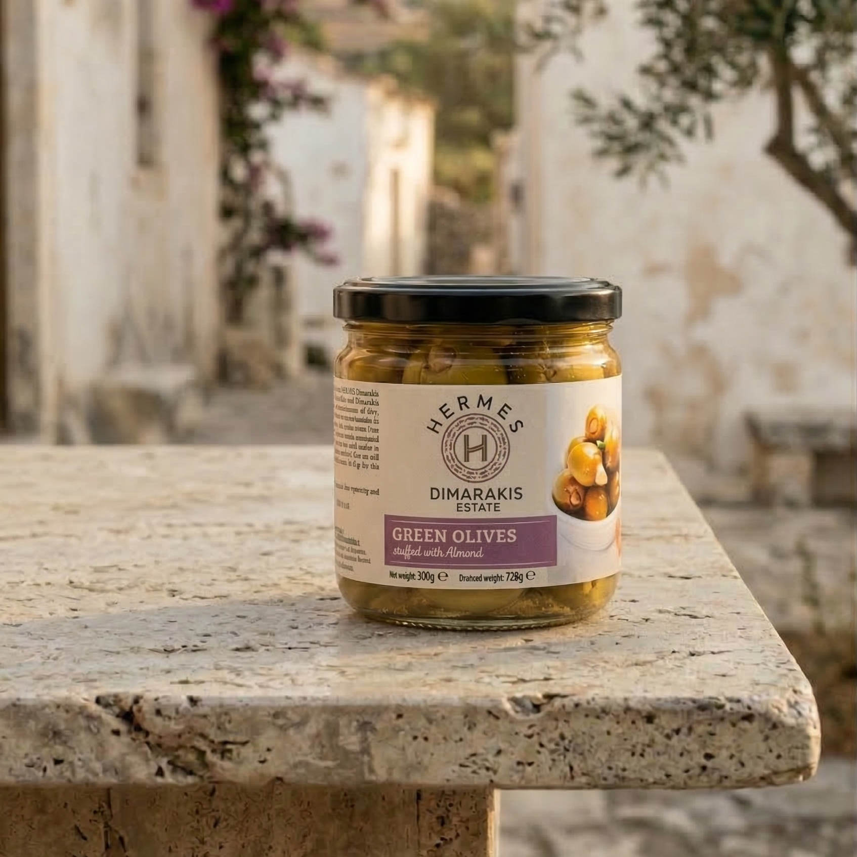 Gröna oliver - Med mandel